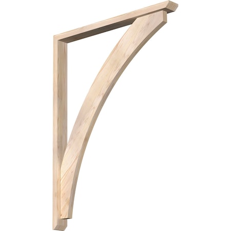 Ekena Millwork Thorton Slat Smooth Bracket w/ Offset Brace, Douglas Fir, 3 1/2"W x 36"D x 48"H BKT0402X36X48THR06SDF